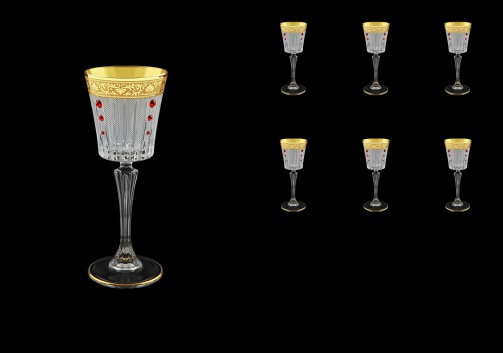 Timeless C5 TNGC SKLI Liqueur Glasses 110ml 6pcs in Romance Gold. C. D.+SKLI (33-112/bKLI)