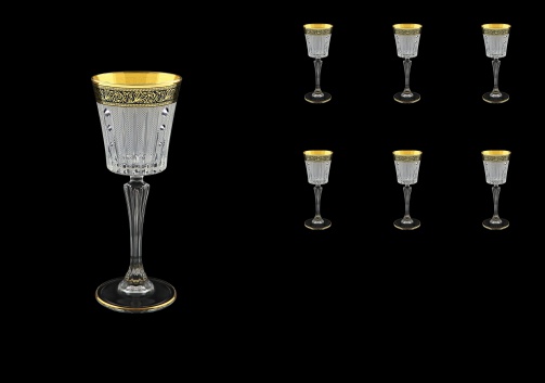 Timeless C5 TMGB SKCR Liqueur Glasses 110ml 6pcs in Lilit Gold. Black D+SKCR (31-112/bKCR)