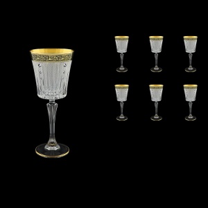 Timeless C3 TMGB SKCR Wine Glasses 227ml 6pcs in Lilit Gold. Black D.+SKCR (31-129/bKCR)