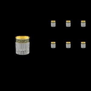 Timeless B5 TMGB SKCR Liqueur Tumblers 78ml 6pcs in Lilit Gold. Black D+SKCR (31-111/bKCR)