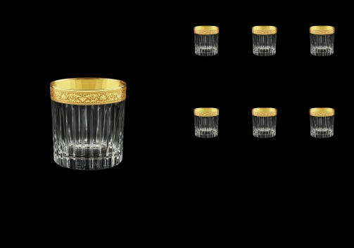 Timeless B3 TNGC Whisky Glasses 313ml 6pcs in Romance Golden Classic Decor (33-279)