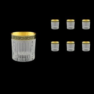 Timeless B2 TMGB SKCR Whisky Glasses 360ml 6pcs in Lilit Gold. Black D.+SKCR (31-132/bKCR)