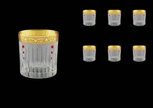 Timeless B2 TNGC SKLI Whisky Glasses 360ml 6pcs in Romance Gold. Cl. D.+SKLI (33-132/bKLI)