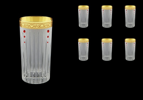Timeless B0 TNGC SKLI Water Glasses 440ml 6pcs in Romance Gold. CL. D.+SKLI (33-133/bKLI)