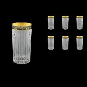 Timeless B0 TMGB SKCR Water Glasses 440ml 6pcs in Lilit Gold. Black D.+SKCR (31-133/bKCR)