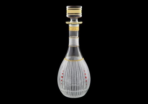 Timeless RD TNGC SKLI Round Decanter 900ml 1pc in Romance Gold. Cl. D.+SKLI (33-113/bKLI)