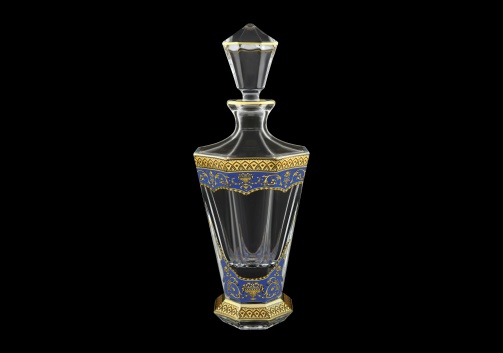 Stella WD SEGC Whisky Decanter 850ml 1pc in Flora´s Empire Golden Blue Decor (23-805)