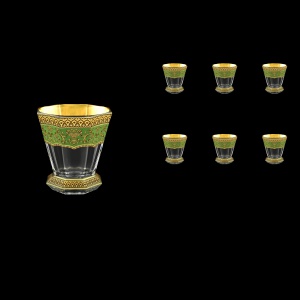 Stella B2 SEGG Whisky Glasses 310ml 6pcs in Flora´s Empire Golden Green Decor (24-806)