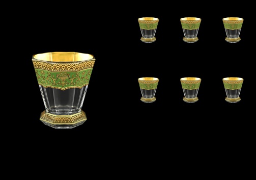 Stella B2 SEGG Whisky Glasses 310ml 6pcs in Flora´s Empire Golden Green Decor (24-806)