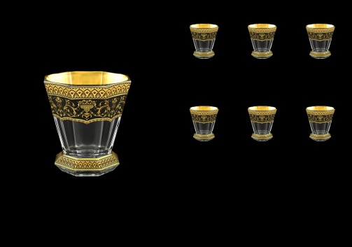 Stella B2 SEGB Whisky Glasses 310ml 6pcs in Flora´s Empire Golden Black Decor (26-806)