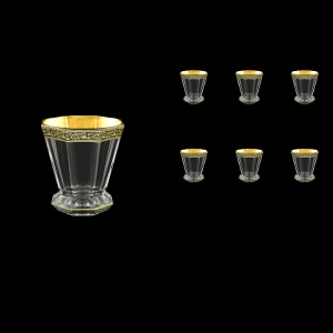 Stella B2 SMGB Whisky Glasses 310ml 6pcs in Lilit Golden Black Decor (31-803)