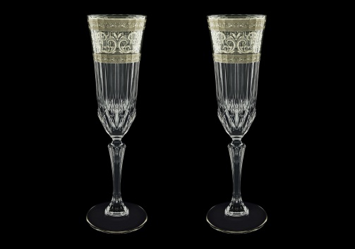 Adagio CFL AASK Champagne Flutes 180ml 2pcs in Allegro Platinum Light Decor (65-1/645/2/L)