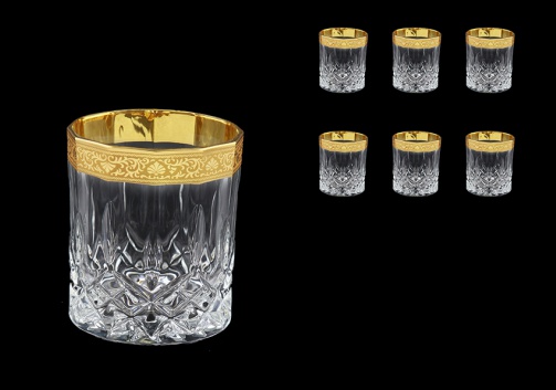 Opera B2 ONGC Whisky Glasses 300ml 6pcs in Romance Golden Classic Decor (33-236)