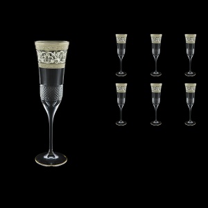 Fiesole CFL FASK Champagne Flutes 170ml 6pcs in Allegro Platinum Light Decor (65-1/832/L)