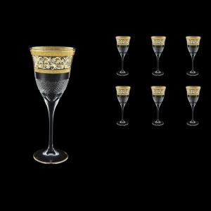 Fiesole C2 FALK Wine Glasses 282ml 6pcs in Allegro Golden Light Decor (65-831/L)