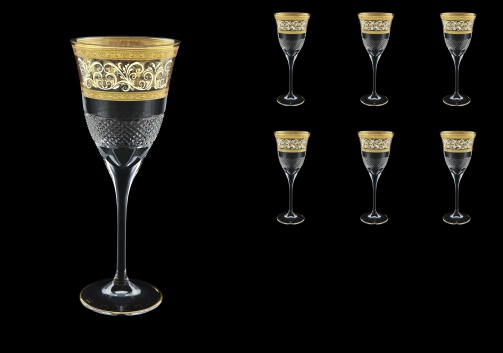 Fiesole C2 FALK Wine Glasses 282ml 6pcs in Allegro Golden Light Decor (65-831/L)