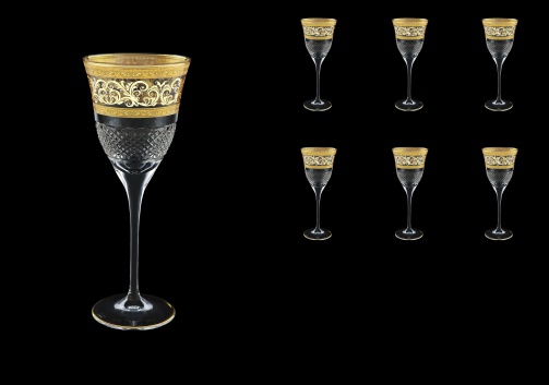 Fiesole C3 FALK Wine Glasses 190ml 6pcs in Allegro Golden Light Decor (65-830/L)