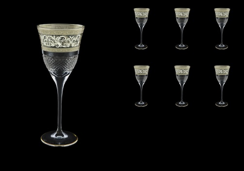Fiesole C3 FASK Wine Glasses 190ml 6pcs in Allegro Platinum Light Decor (65-1/830/L)