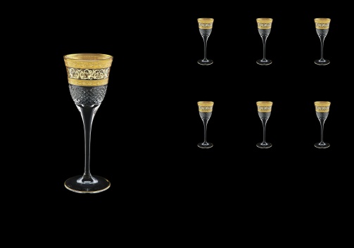 Fiesole C5 FALK Liqueur Glasses 70ml 6pcs in Allegro Golden Light Decor (65-829/L)