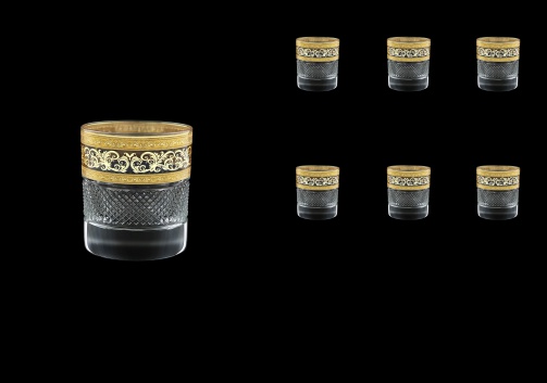 Fiesole B2 FALK Whisky Glasses 290ml 6pcs in Allegro Golden Light Decor (65-833/L)