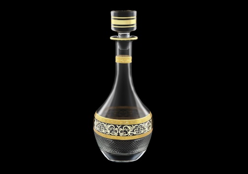 Fiesole RD FALK Round Decanter 900ml 1pc in Allegro Golden Light Decor (65-837/L)