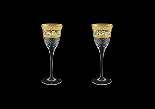 Fiesole C5 FALK Liqueur Glasses 70ml 2pcs in Allegro Golden Light Decor (65-829/2/L)