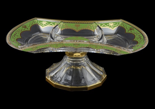 Kabaret DTA KEGG Three-Tray 33x23cm 1pc in Flora´s Empire Golden Green Decor (24-849/L)