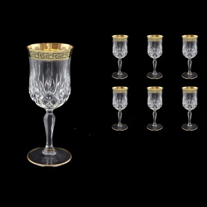 Opera C2 OMGB Wine Glasses 230ml 6pcs in Lilit Golden Black Decor (31-234)