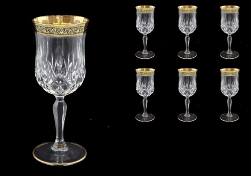 Opera C2 OMGB Wine Glasses 230ml 6pcs in Lilit Golden Black Decor (31-234)