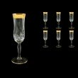 Opera CFL ONGC Champagne Flutes 130ml 6pcs in Romance Golden Classic Decor (33-235)