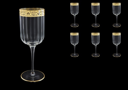 Bach C2 BNGL Wine Glasses 400ml 6pcs in Romance Golden Bright Decor (33-885/BT)