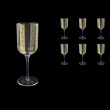 Bach C2 BNGL Wine Glasses 400ml 6pcs in Romance Golden Bright Decor (33-886/BT)