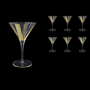 Bach CMT BNGL Martini Glasses 260ml 6pcs in Romance Golden Bright Decor (33-890/BT)