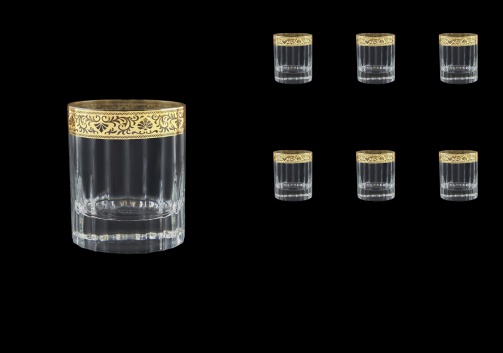 Bach B2 BNGL Whisky Glasses 335ml 6pcs in Romance Golden Bright Decor (33-891/BT)