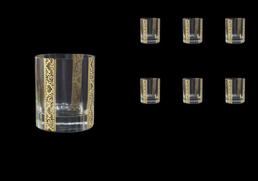 Bach B2 BNGL Whisky Glasses 335ml 6pcs in Romance Golden Bright Decor (33-892/BT)
