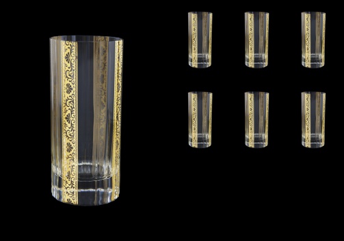 Bach B0 BNGL Water Glasses 480ml 6pcs in Romance Golden Bright Decor (33-894/BT)