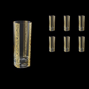 Strauss Rock B0 SNGL Water Glasses 440ml 6pcs in Romance Golden Bright Decor (33-905/BT)
