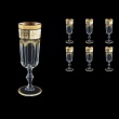 Provenza CFL F0016 Champagne Flute 160ml 6pcs in Diadem Golden Black (F0016-0010)