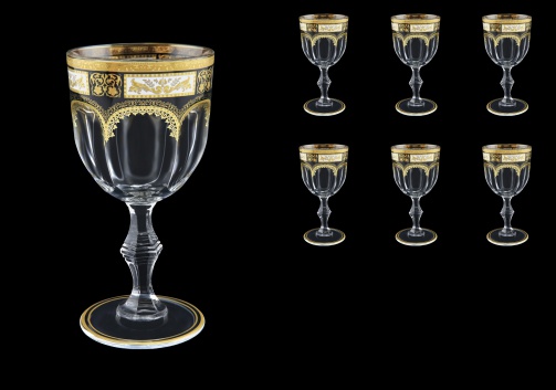 Provenza C2 F0016 Wine Glasses 230ml 6pcs in Diadem Golden Black (F0016-0012)