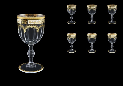 Provenza C3 F0016 Wine Glasses 170ml 6pcs in Diadem Golden Black (F0016-0013)
