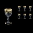 Provenza C3 F0016 Wine Glasses 170ml 6pcs in Diadem Golden Black (F0016-0013)