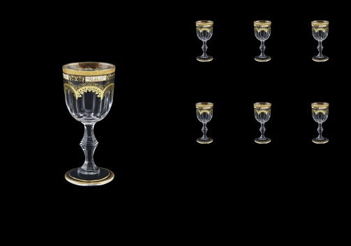 Provenza C5 F0016 Liqueur Glasses 50ml 6pcs in Diadem Golden Black (F0016-0015)