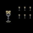 Provenza C5 F0016 Liqueur Glasses 50ml 6pcs in Diadem Golden Black (F0016-0015)