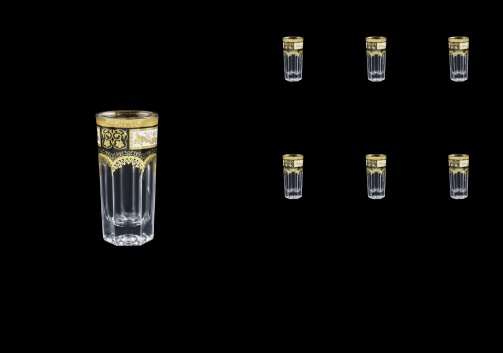 Provenza B5 F0016 Liqueur Tumblers 50ml 6pcs in Diadem Golden Black (F0016-0005)