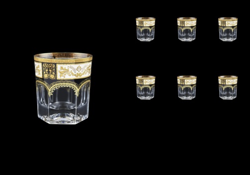 Provenza B3 F0016 Whisky Glasses 185ml 6pcs in Diadem Golden Black (F0016-0003)