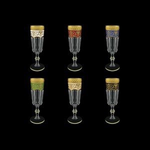 Provenza CFL PEG6 Champagne Flts 160ml 6pcs in Fl. Empire G. 6clrs (21/22/23/24/25/26-524)
