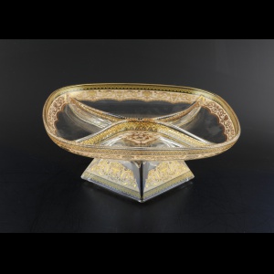 Fenice MDD PELI Four-Bowl w/F 25x25cm 1pc in Flora´s Empire Gold. Ivory Light (25-955/L)