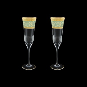 Fiesole CFL FALT Champagne Flutes 170ml 2pcs in Allegro G. Turquoise Light D. (6T-832/2/L)