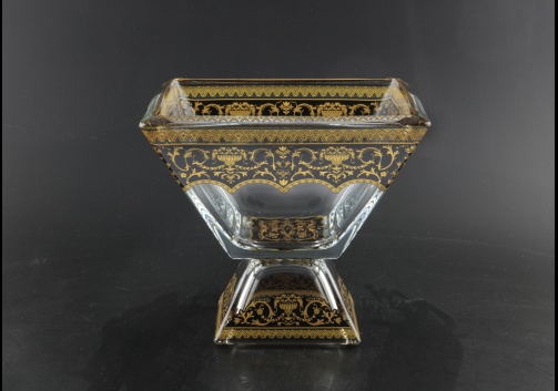 Ducale MSD DEGB Large Bowl w/F 20x20cm 1pc  in Flora´s Empire Gold. Black Light (26-962/L)