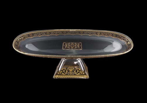 Fenice OTD FELB Oval Tray w/F 50x16cm 1pc in Flora´s Empire Golden Black Light (26-979/L)